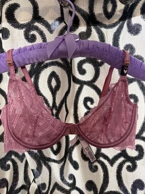 NWT 34B Victoria's Secret Unlined Demi Mauve Bra